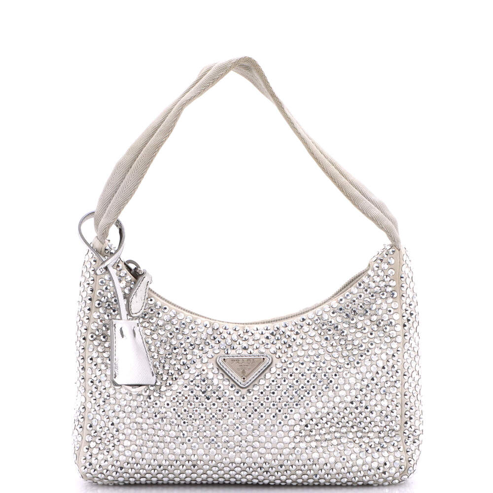 Prada Re-Edition Hobo Crystal #238639P22B - Picture 1 of 8